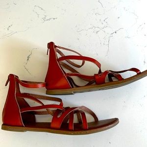 Cat & Jack Girls leather strap Sandals sz 5